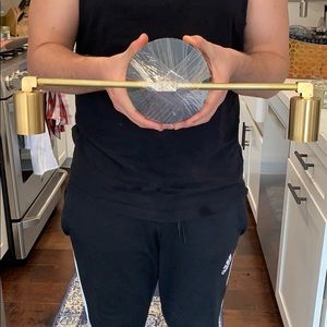 Mid century modern light fixture- bulbs included.